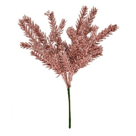 PIC SAPIN ROSE GOLD PAILLETTE 25 CM 