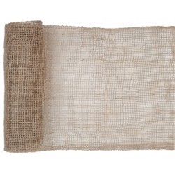 CHEMIN DE TABLE JUTE NATURELLE MAILLE LARGE 26 CM X 5 M 