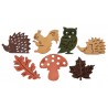 DECORATIONS A PARSEMER AUTOMNE BOITE DE 27 PIECES