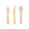 18 COUVERTS EN BOIS ETOILE 16 CM 