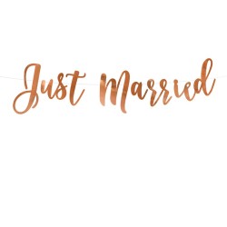 GUIRLANDE JUST MARRIED ROSE GOLD 20 X 77 CM 