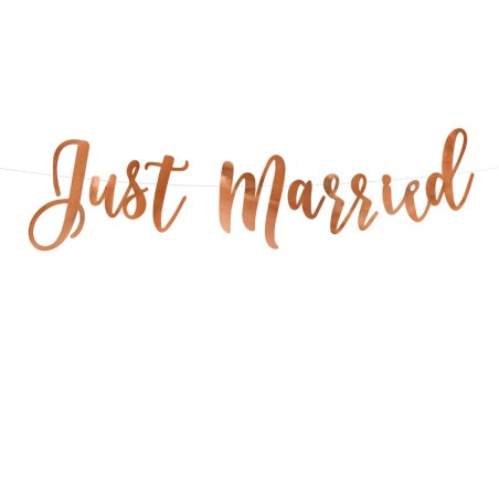GUIRLANDE JUST MARRIED ROSE GOLD 20 X 77 CM 