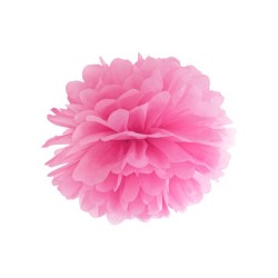 POMPON ROSE FUSHIA  EN PAPIER DE SOIE 25 CM