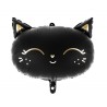 BALLON METALLIQUE TETE DE CHAT NOIR 48 X 36 CM 