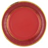 10  ASSIETTES NOEL CHIC ROUGE ET OR 23 CM
