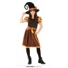 DEGUISEMENT SORCIERE ORANGE TAILLE 5-6 ANS