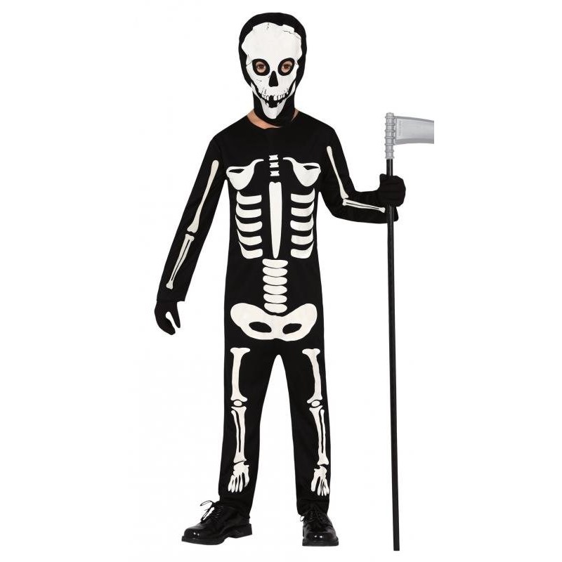 DEGUISEMENT ENFANT SQUELETTE NOIR ET BLANC AVEC MASQUE TAILLE 10-12 ANS DEGUISEMENT ENFANT SQUELETTE NOIR ET BLANC AVEC MASQUE TAILLE 10-12 ANS