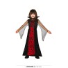 DEGUISEMENT COMTESSE FILLE HALLOWEEN ROUGE ET NOIRE TAILLE 3-4 ANS