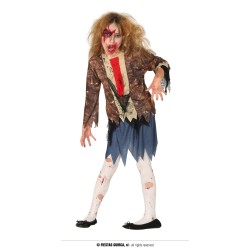 DEGUISEMENT ECOLIERE ZOMBIE  TAILLE 7-9 ANS