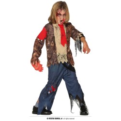 DEGUISEMENT ECOLIER ZOMBIE HALLOWEEN TAILLE 7-9 ANS