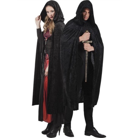 DEGUISEMENT CAPE A CAPUCHE NOIRE 170 CM