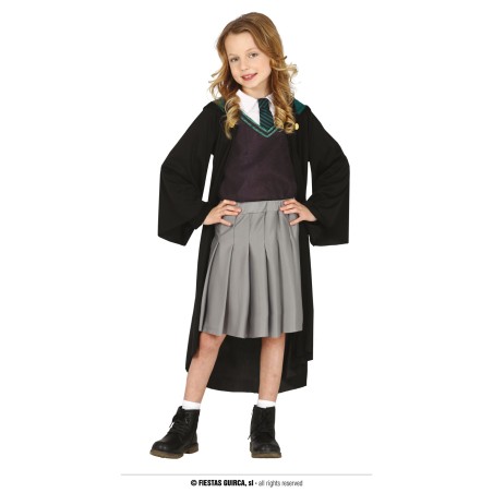 DEGUISEMENT ETUDIANTE EN MAGIE VERT TAILLE 7-9 ANS 