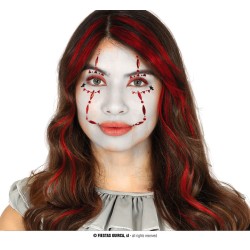 BIJOUX OU STRASS DE VISAGE CLOWN ROUGE