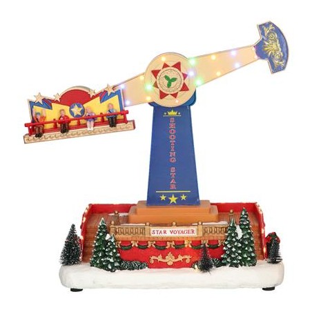 AUTOMATE MANEGE DE NOEL ANIME, LUMINEUX ET MUSICAL