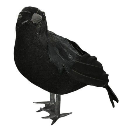 DECORATION CORBEAU NOIR 17 CM 