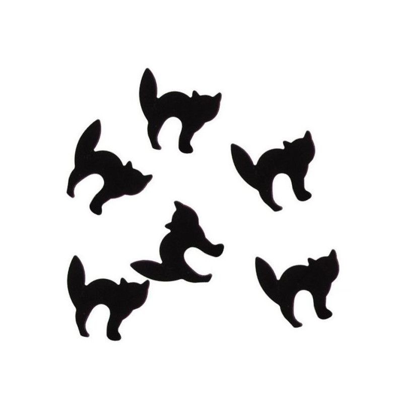 CONFETTIS DE TABLE CHAT NOIR 10 GR CONFETTIS DE TABLE CHAT NOIR 10 GR