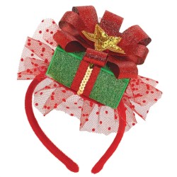SERRE-TETE CADEAU ROUGE ET VERT