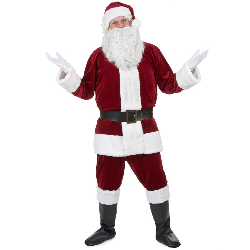 DEGUISEMENT PERE NOEL BORDEAUX VELOUR TAILLE XXL