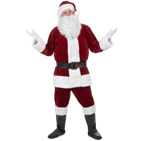 DEGUISEMENT PERE NOEL BORDEAUX VELOUR TAILLE XXL