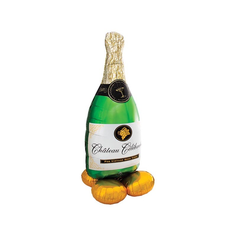 BALLON METALLIQUE BOUTEILLE DE CHAMPAGNE CHEERS 152 CM AIRLOONZ BALLON METALLIQUE BOUTEILLE DE CHAMPAGNE CHEERS 152 CM AIRLOONZ