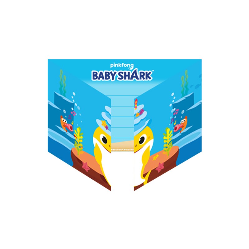 8 CARTES D'INVITATIONS BABY SHARK AVEC ENVELOPE 8 CARTES D'INVITATIONS BABY SHARK AVEC ENVELOPE