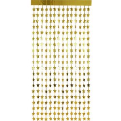 RIDEAU D'ETOILES LAME OR  100 X 200 CM