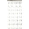 RIDEAU D'ETOILES LAME ARGENT  100 X 200 CM