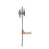DOUBLE HACHE OU HALLEBARDE MEDIEVALE EN PLASTIQUE 120 CM