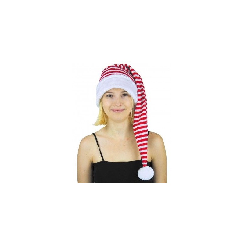 CHAPEAU BONNET CANDY DE NOEL EN TRICOT EXTRA LONG CHAPEAU BONNET CANDY DE NOEL EN TRICOT EXTRA LONG