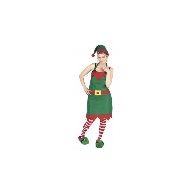 SET TABLIER ET BONNET DE LUTIN DE NOEL ADULTE SET TABLIER ET BONNET DE LUTIN DE NOEL ADULTE