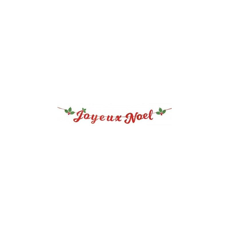 GUIRLANDE JOYEUX NOEL ROUGE VERT ET OR GUIRLANDE JOYEUX NOEL ROUGE VERT ET OR