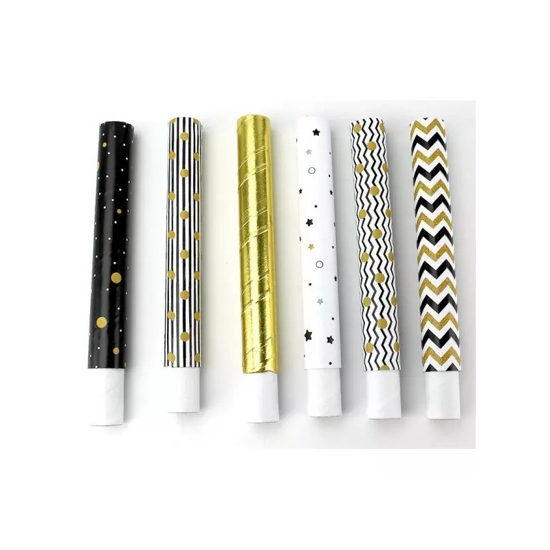 6 SARBACANES LUXE NOIR ET OR 6 SARBACANES LUXE NOIR ET OR