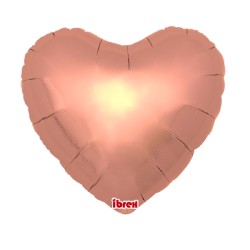 BALLON METALLIQUE COEUR ROSE GOLD 45 CM 