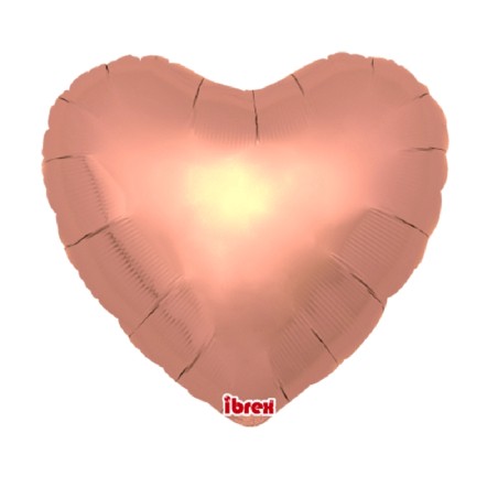 BALLON METALLIQUE COEUR ROSE GOLD 45 CM 