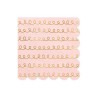 20 SERVIETTES FESTONNEES ROSE PASTEL ET OR 33 X 33 CM