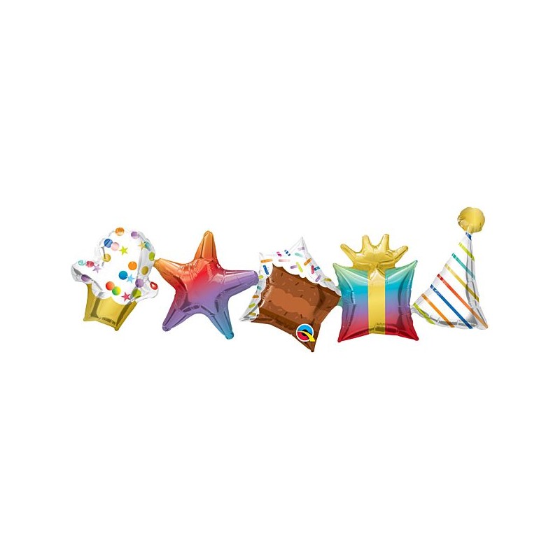GUIRLANDE BALLON ANNIVERSAIRE MULTICOLORE 104 CM GUIRLANDE BALLON ANNIVERSAIRE MULTICOLORE 104 CM
