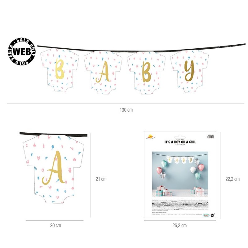 GUIRLANDE BODY INSCRIT BABY 130 CM