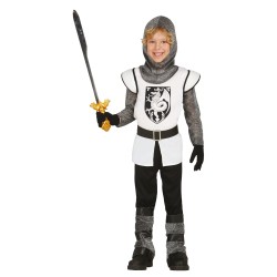 DEGUISEMENT CHEVALIER TEMPELIER DRAGON NOIR ET BLANC TAILLE 3-4 ANS 