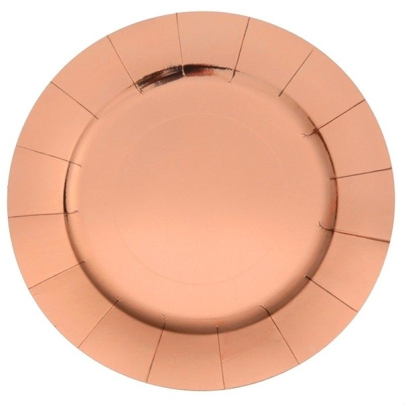 10 SOUS-ASSIETTES BRILLANTES ROSE GOLD 33 CM 10 SOUS-ASSIETTES BRILLANTES ROSE GOLD 33 CM