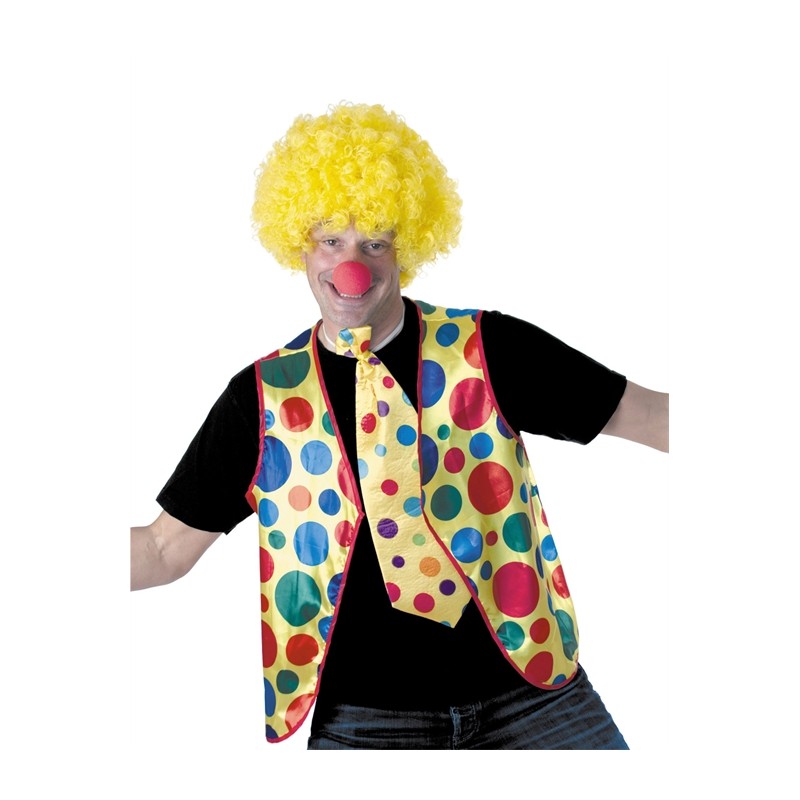 GILET DE CLOWN A POIS MULTICOLORE GILET DE CLOWN A POIS MULTICOLORE