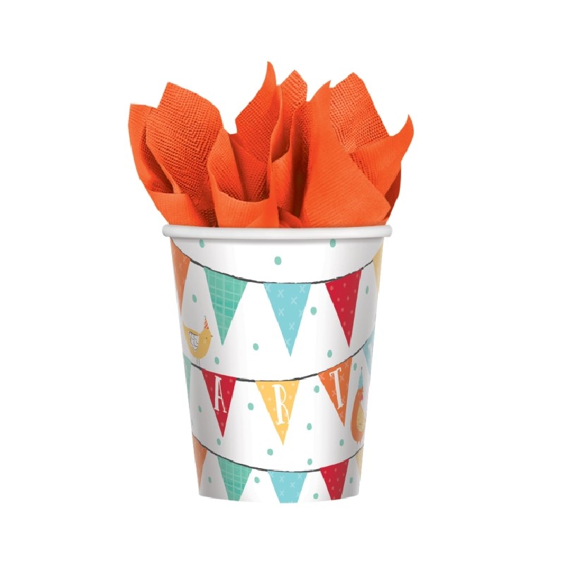 8 GOBELETS HAPPY BITHDAY ANIMAUX DE LA FERME 250 ML 8 GOBELETS HAPPY BITHDAY ANIMAUX DE LA FERME 250 ML
