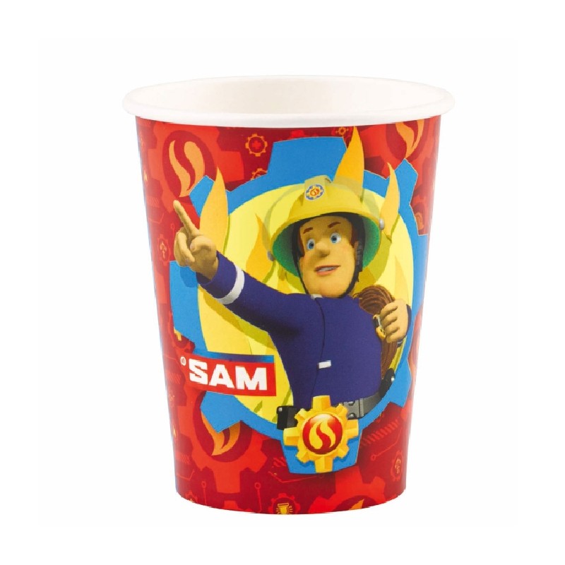 8 GOBELETS SAM LE POMPIER EN CARTON 250 ML 8 GOBELETS SAM LE POMPIER EN CARTON 250 ML