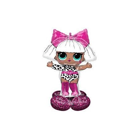 BALLON METALLIQUE AIRLONZ POUPEE LOL SURPRISE DIVA 119 CM 