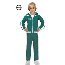 DEGUISEMENT SQUID GAME JOUEUR EN JOGGING VERT TAILLE 5-6 ANS