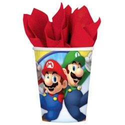 8 GOBELETS MARIO KART EN CARTON 250 ML