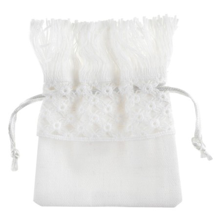 SACHET DE 4 SACS COTON BLANC 