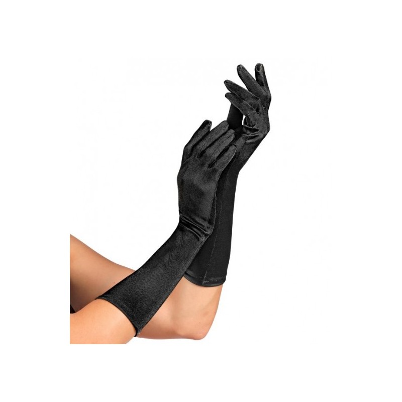 GANTS SATIN NOIRS 40 CM GANTS SATIN NOIRS 40 CM