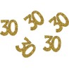 CONFETTIS A PAILLETTES OR 30 ANS 