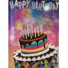 CARTE DOUBLE HAPPY BIRTHDAY  40 X 29.5 CM