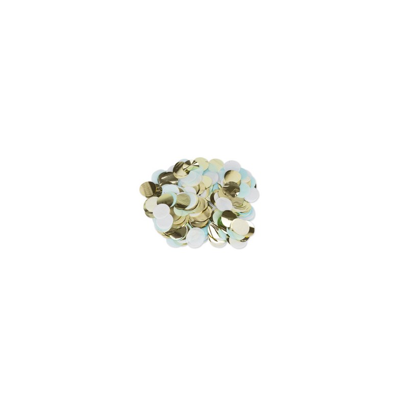 CONFETTIS PAPIER BLEU CIEL ET OR 3 CM 36 G CONFETTIS PAPIER BLEU CIEL ET OR 3 CM 36 G